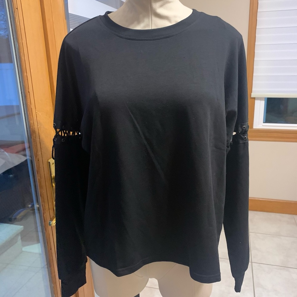 Black long sleeve- laces up on part of sleeve